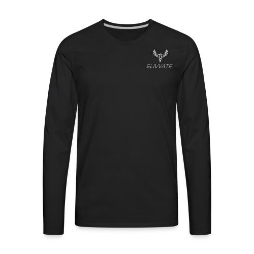 Official White Elivvate Logo - Men's Premium Long Sleeve T-Shirt