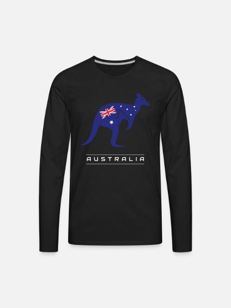 Kangaroo Australia Kangaroo - Men's Premium Long Sleeve T-Shirt - black