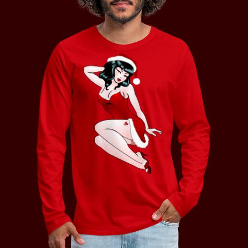 Pinup Girl Christmas Gift - Men's Premium Long Sleeve T-Shirt