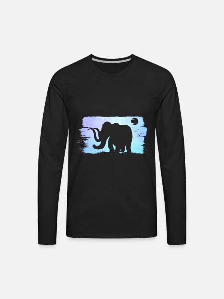 Prehistoric Animal Mammoth Lover - Men's Premium Long Sleeve T-Shirt - black