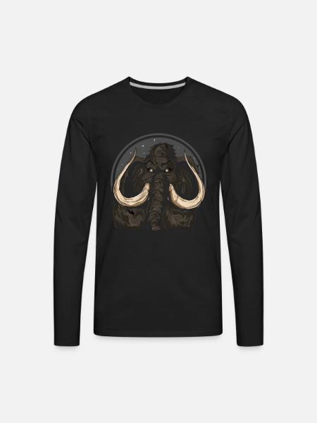 Prehistoric Animal Mammoth - Men's Premium Long Sleeve T-Shirt - black