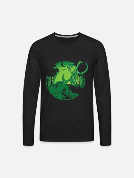 Mammoth Prehistoric Animal - Men's Premium Long Sleeve T-Shirt - black