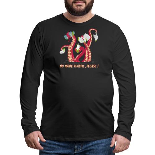 Octopus No More plastic - Men's Premium Long Sleeve T-Shirt
