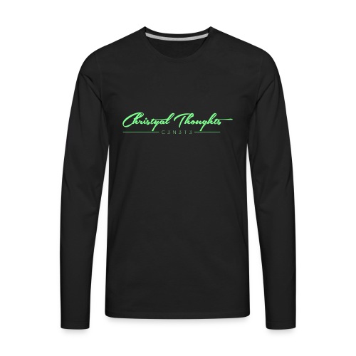 Christyal Thoughts C3N3T31 Lime png - Men's Premium Long Sleeve T-Shirt