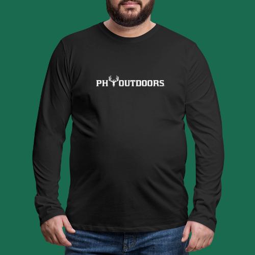 PH Outdoors® White Long - Men's Premium Long Sleeve T-Shirt