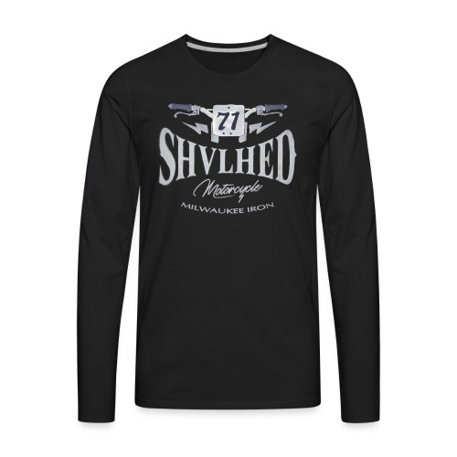 SHVLHED Motorcycle - Milwaukee Iron - Men's Premium Long Sleeve T-Shirt