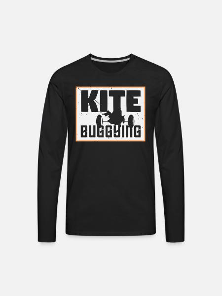 Kite Buggying - Men's Premium Long Sleeve T-Shirt - black