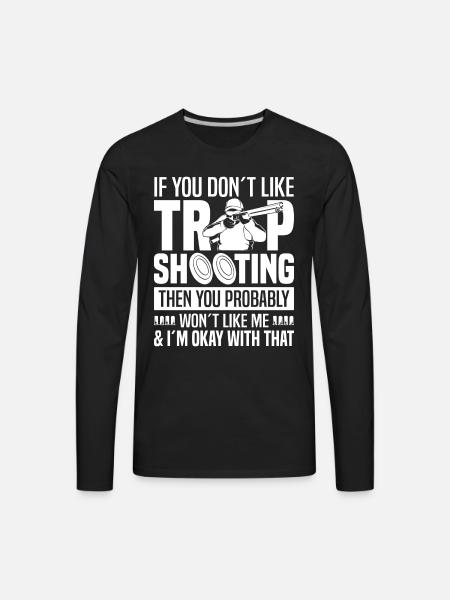 Trap shooting - Men's Premium Long Sleeve T-Shirt - black