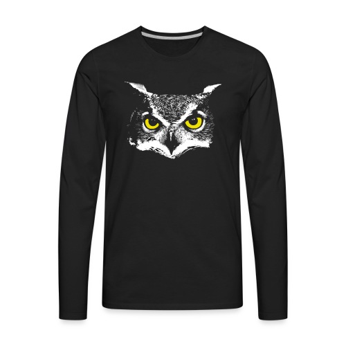 Owl Head - Men's Premium Long Sleeve T-Shirt