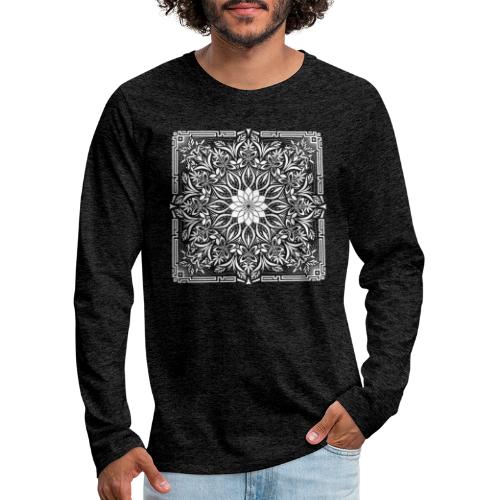 Psychedelic Mandala Geometric Illustration - Men's Premium Long Sleeve T-Shirt