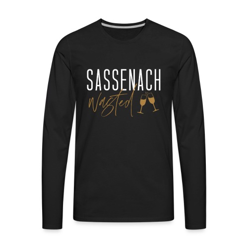 Sassenach Wasted With Glasses - Men's Premium Long Sleeve T-Shirt