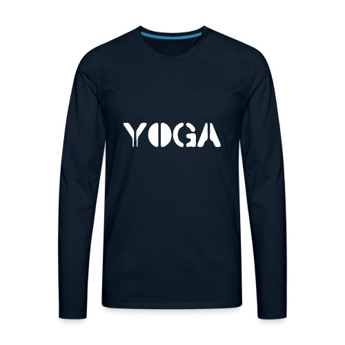YOGA white - Men's Premium Long Sleeve T-Shirt