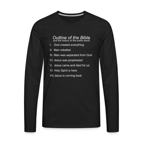 Outline of the Bible - Men's Premium Long Sleeve T-Shirt