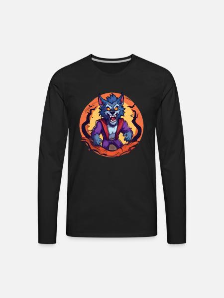 Halloween Werewolf - Men's Premium Long Sleeve T-Shirt - black