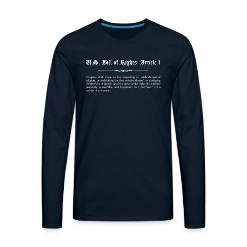 U.S. Bill of Rights - Article 1 - Men's Premium Long Sleeve T-Shirt