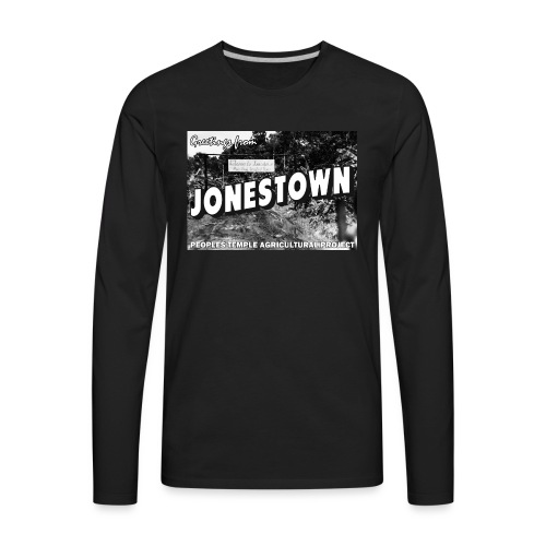 Jonestown Postcard - Men's Premium Long Sleeve T-Shirt