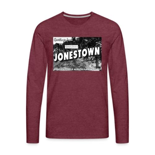 Jonestown Postcard - Men's Premium Long Sleeve T-Shirt