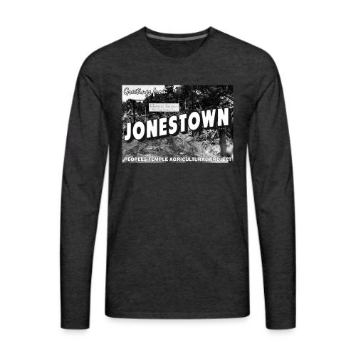 Jonestown Postcard - Men's Premium Long Sleeve T-Shirt