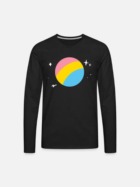 Pansexual Planet LGBTQ - Men's Premium Long Sleeve T-Shirt - black