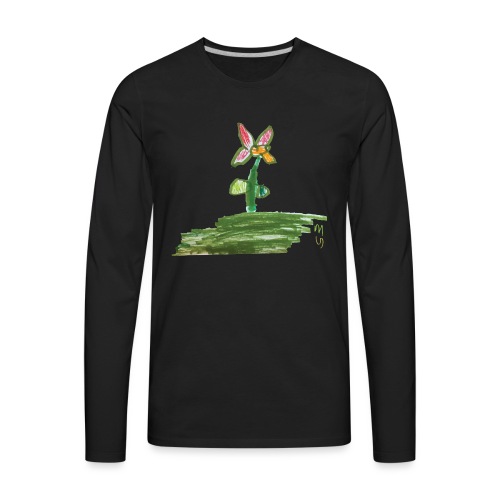 Flower and grass. - Men's Premium Long Sleeve T-Shirt