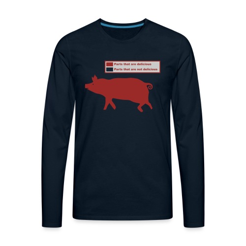 Bacon Pig Pork BBQ - Men's Premium Long Sleeve T-Shirt