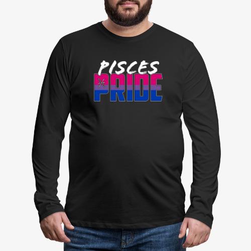 Pisces Bisexual Pride Flag Zodiac Sign - Men's Premium Long Sleeve T-Shirt
