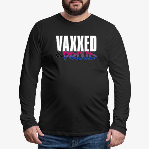 Vaxxed & Proud Bisexual Pride Flag - Men's Premium Long Sleeve T-Shirt