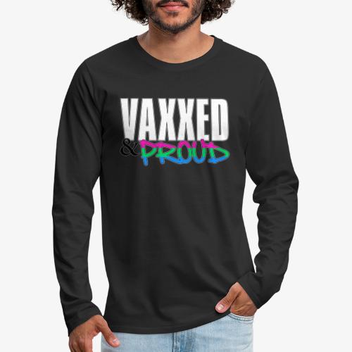 Vaxxed & Proud Polysexual Pride Flag - Men's Premium Long Sleeve T-Shirt