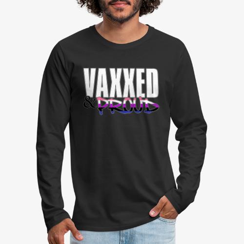 Vaxxed & Proud Genderfluid Pride Flag - Men's Premium Long Sleeve T-Shirt