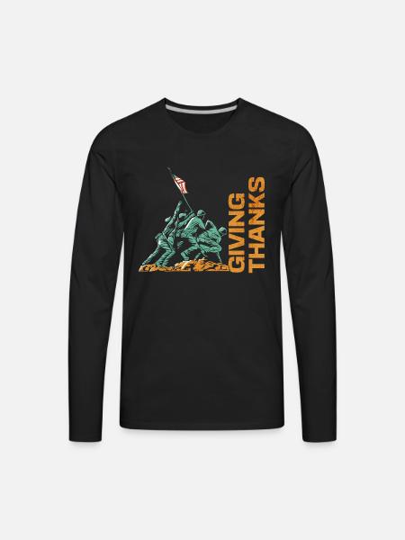 Giving Thanks - Men's Premium Long Sleeve T-Shirt - black