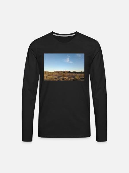 Blue Sky in the Desert - Men's Premium Long Sleeve T-Shirt - black