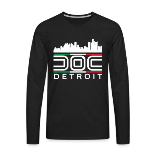 Desmo Owners Club of Detroit Logo Draft White PNG - Men's Premium Long Sleeve T-Shirt