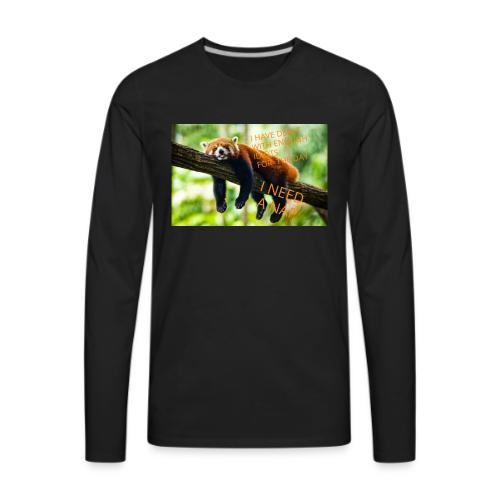 Fox napping meme - Men's Premium Long Sleeve T-Shirt