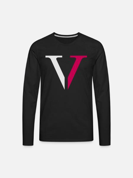 Low5ive "V" - Men's Premium Long Sleeve T-Shirt - black