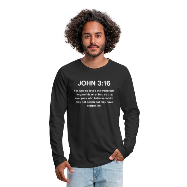 John 3:16 Christian Apparel – White