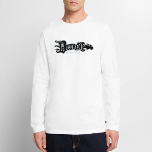DETROIT GUITAR WTTD BLK SLR REG FONT - Men's Premium Long Sleeve T-Shirt