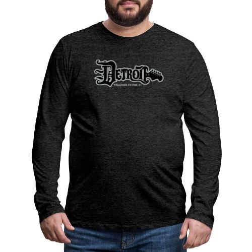 DETROIT GUITAR WTTD BLK SLR REG FONT - Men's Premium Long Sleeve T-Shirt