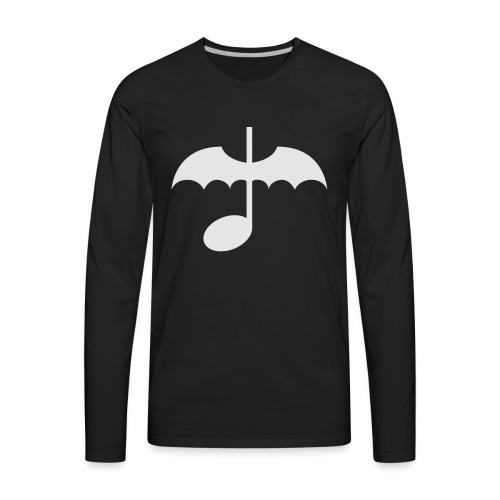 Music Note with Bat Wings - Men's Premium Long Sleeve T-Shirt