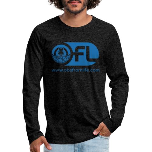 Observations from Life Logo with Web Address - Men's Premium Long Sleeve T-Shirt