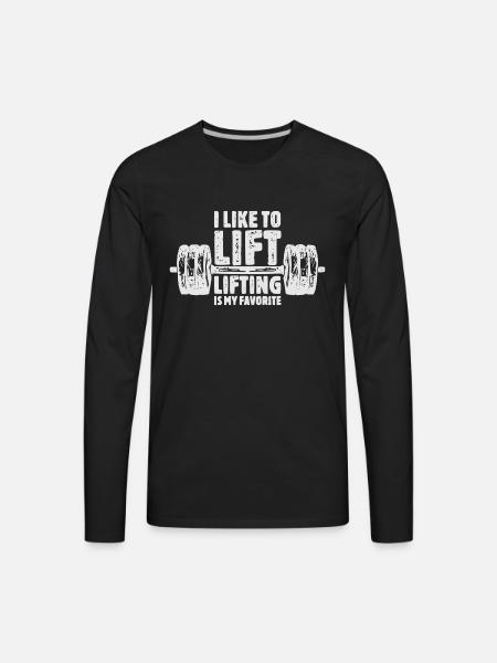 Weightlifting - Men's Premium Long Sleeve T-Shirt - black