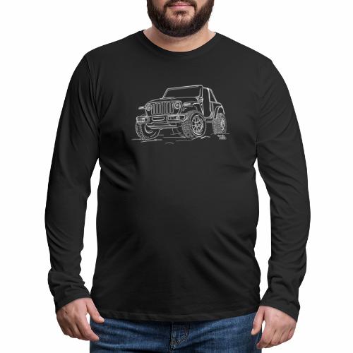 Jeep pendrawing offroad - Men's Premium Long Sleeve T-Shirt