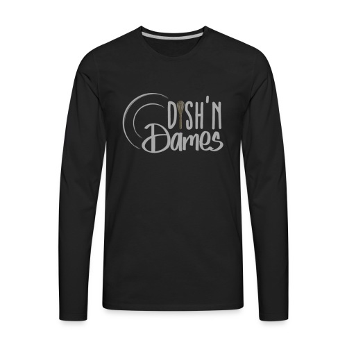 Dish'n Dames White & Gold Logo - Men's Premium Long Sleeve T-Shirt