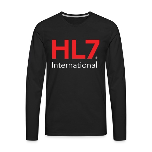 HL7 International Logo - Reverse - Men's Premium Long Sleeve T-Shirt