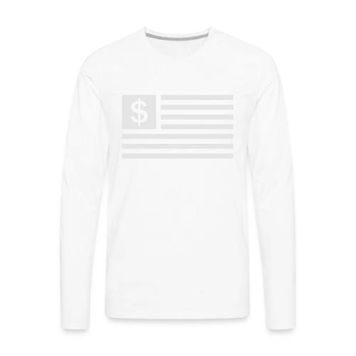 American Dollar Sign Flag - Men's Premium Long Sleeve T-Shirt