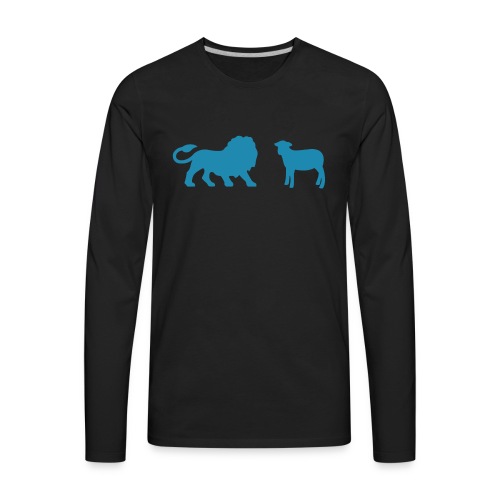Lion and the Lamb - Men's Premium Long Sleeve T-Shirt