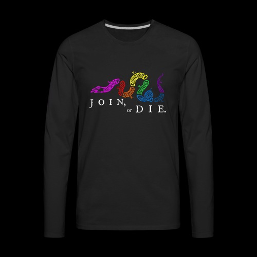 LGBTQIA Join or Die - Men's Premium Long Sleeve T-Shirt