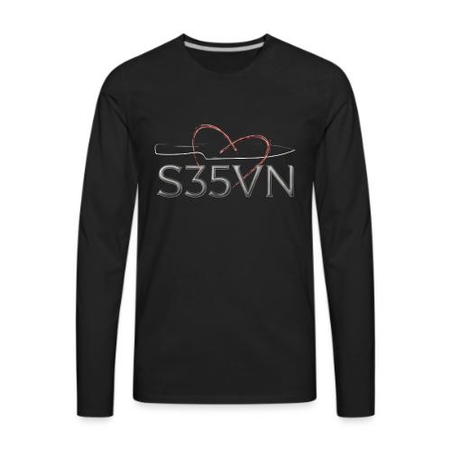I Love S35VN Knife Steel Design - Men's Premium Long Sleeve T-Shirt
