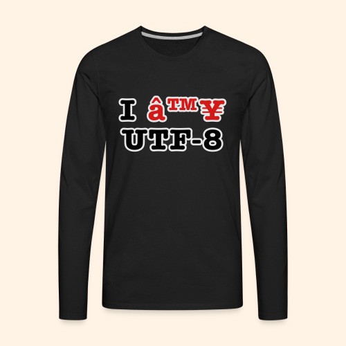 I â™¥ UTF-8 - Men's Premium Long Sleeve T-Shirt