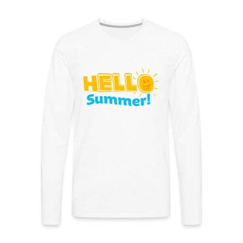 Kreative In Kinder Hello Summer! - Men's Premium Long Sleeve T-Shirt