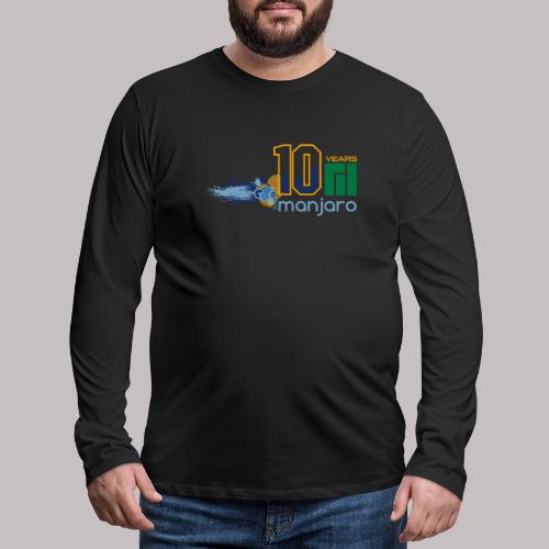 Manjaro 10 years splash colors - Men's Premium Long Sleeve T-Shirt